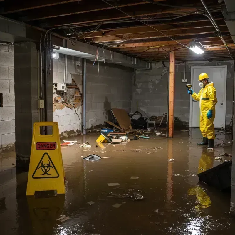 Flooded Basement Electrical Hazard in Selby, SD Property